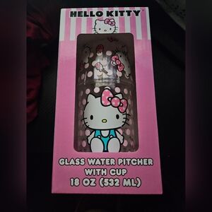 ⚓️Hello Kitty Glass water pitcher w/cup